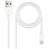 CABLE DATOS/CARGADOR USB LIGHTNING 0.5M BLANCO NANOCABLE