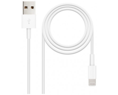 CABLE DATOS/CARGADOR USB LIGHTNING 0.5M BLANCO NANOCABLE