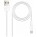 CABLE DATOS/CARGADOR USB LIGHTNING 0.5M BLANCO NANOCABLE