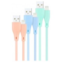 PACK 3 CABLES LIGHTNING A USB 2.0 1 M ROSA/AZUL/VERDE NANOCABLE