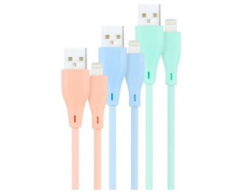 PACK 3 CABLES LIGHTNING A USB 2.0 1 M ROSA/AZUL/VERDE NANOCABLE