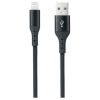 CABLE LIGHTNING A USB 2.0 1 M NEGRO MALLADO NANOCABLE