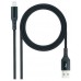 CABLE LIGHTNING A USB 2.0 1 M NEGRO MALLADO NANOCABLE