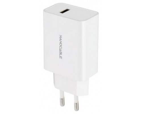 CARGADOR PARED AUTOMATICO 1XUSB 5V 2.1A BLANCO NANOCABLE