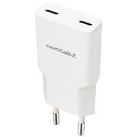 Nanocable Cargador 2xUSB-C/PD 30W  Blanco