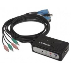 Nanocable KVM Switch VGA USB 1u-2PC+Cable