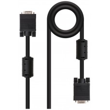 Nanocable Cable VGA con ferrita M-H, negro, 1.8m