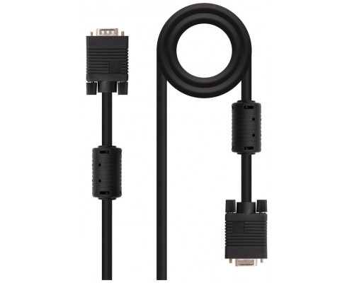 Nanocable Cable VGA con ferrita M-H, negro, 1.8m