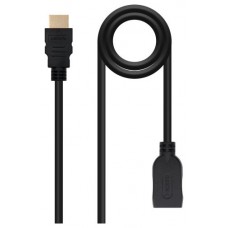 CABLE HDMI V2.0 PROLONGADOR A/M-A/H 3 M NEGRO NANOCABLE