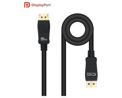 CABLE DISPLAYPORT 1.4 DP/M-DP/M NEGRO 0.5 M NANOCABLE