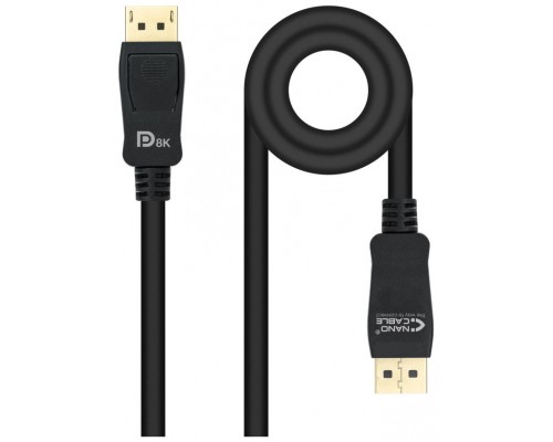 CABLE DISPLAYPORT 1.4 DP/M-DP/M NEGRO 2M NANOCABLE