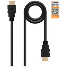 CABLE HDMI V2.0 CERTIFICADO 4K 60HZ 18GBPS A/M-A/M NEGRO 3.0M