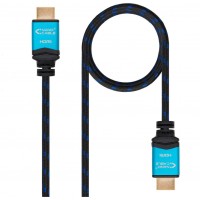 CABLE HDMI V2.0 4K 60HZ 18GBPS, AM-AM, NEGRO 0.5M NANOCABLE