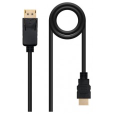 Nanocable Cable Conversor DP a HDMI 0,5 M Negro