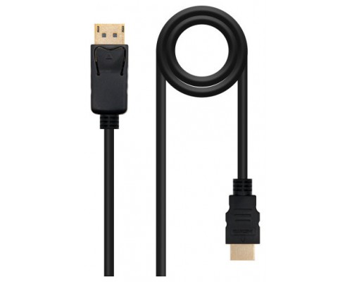 Nanocable Cable Conversor DP a HDMI 0,5 M Negro