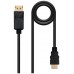 Nanocable Cable Conversor DP a HDMI 0,5 M Negro