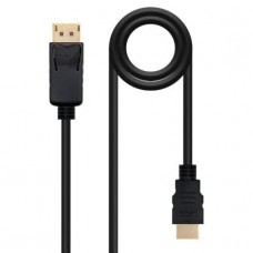 Nanocable Cable Conversor DP a HDMI 2 M Negro-IA4 Nanocable Cable Conversor DP a HDMI 2 M Negro