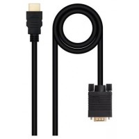 Nanocable Conversor HDMI a VGA M-M, 1.8 m Negro