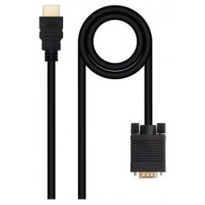 CONVERSOR HDMI A VGA 1.8 M NEGRO NANOCABLE