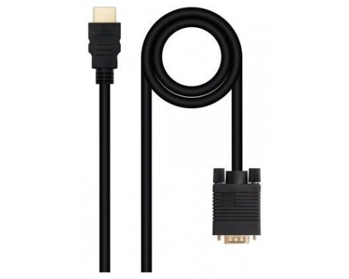 CONVERSOR HDMI A VGA 1.8 M NEGRO NANOCABLE