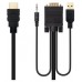 Nanocable Conversor HDMI a VGA-Jack-UBS, 1.8 m