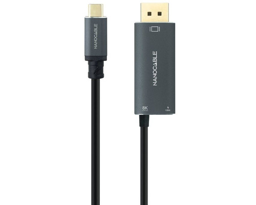 Nanocable Cable USB-C/M-DP/M+USB-C/H PD 1.8M-IA7 Nanocable Cable USB-C/M-DP/M+USB-C/H PD 1.8M