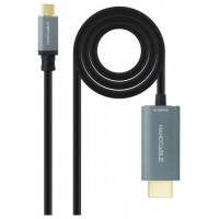 CABLE CONVERSOR USB-C/M A HDMI/M 4K@60HZ 1.8M NEGRO NANOCABLE