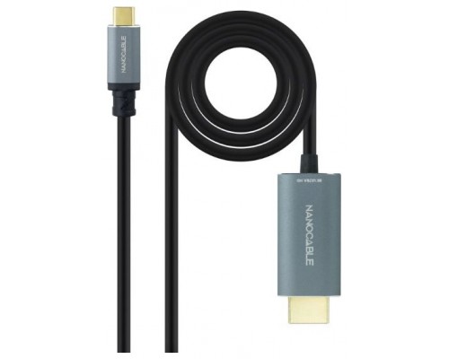 CABLE CONVERSOR USB-C/M A HDMI/M 4K@60HZ 1.8M NEGRO NANOCABLE