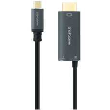 Nanocable Cable USB-C/M-HDMI 2.1+USB-C/H PD 1.8 M-IA9 Nanocable Cable USB-C/M-HDMI 2.1+USB-C/H PD 1.8 M