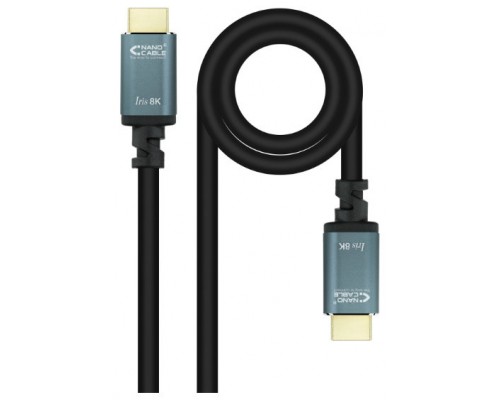 CABLE HDMI V2.1 IRIS 8K TIPO A/M-A/M NEGRO 5 M NANOCABLE