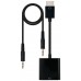 CONVERSOR HDMI A SVGA+AUDIO, HDMI A/M-SVGA/H+3.5/H, 0.1M+1M NEGRO NANOCABLE