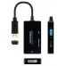 Nanocable Conversor DP a HDMI/DVI/VGA Negro 20 cm