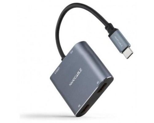 CONVERSOR USB-C A 2xHDMI/H-USB-A2.0/H-USB-C PD/H NANOCABLE