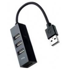HUB USB 2.0 4xUSB2.0 USB-A/M-USB2.0/H NEGRO 15CM NANOCABLE