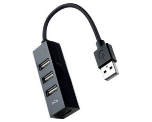 HUB USB 2.0 4xUSB2.0 USB-A/M-USB2.0/H NEGRO 15CM NANOCABLE