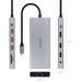 Nanocable Hub 12en1 USB-A/C+HDMI+DP+RJ45+TF+SD+AU