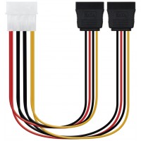 CABLE SATA ALIMENTACION  5.25" (MOLEX 4PIN)/M-2XSATA/H 0.2M OEM NANOCABLE