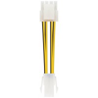 Nanocable Cable Alimentación 4PIN/H-4+4PIN/M, 15 c