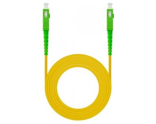 CABLE DE FIBRA OPTICA SC/APC A SC/APC SIMPLEX LSZH 100 M AMARILLO NANOCABLE