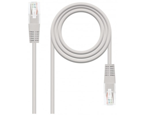 CABLE DE RED LATIGUILLO RJ45 CAT.5E UTP AWG24 25 CM GRIS NANOCABLE