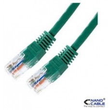 CABLE DE RED LATIGUILLO RJ45 CAT.5E UTP AWG24 3 M VERDE NANOCABLE