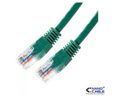 CABLE DE RED LATIGUILLO RJ45 CAT.5E UTP AWG24 3 M VERDE NANOCABLE