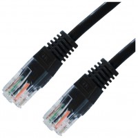 CABLE RED LATIGUILLO RJ45 CAT.5E UTP AWG24,7M NEGRO NANOCABLE