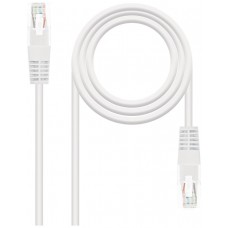 CABLE RED LATIGUILLO RJ45 CAT.5E UTP AWG24,10M BLANCO NANOCABLE