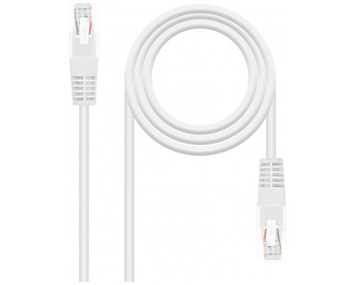 CABLE RED LATIGUILLO RJ45 CAT.5E UTP AWG24,10M BLANCO NANOCABLE