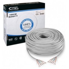 BOBINA 100M CAT.5E UTP RIGIDO RJ45 AWG24 NANOCABLE