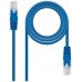 CABLE RED LATIGUILLO RJ45 CAT.6 UTP AWG24,0.5M AZUL NANOCABLE