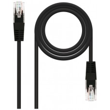 CABLE DE RED LATIGUILLO RJ45 UTP CAT6 AWG24 0.30 M NEGRO NANOCABLE