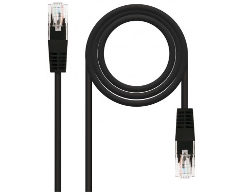 CABLE DE RED LATIGUILLO RJ45 UTP CAT6 AWG24 0.30 M NEGRO NANOCABLE