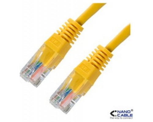 CABLE DE RED LATIGUILLO RJ45 UTP CAT6 AWG24 0.5 M AMARILLO NANOCABLE